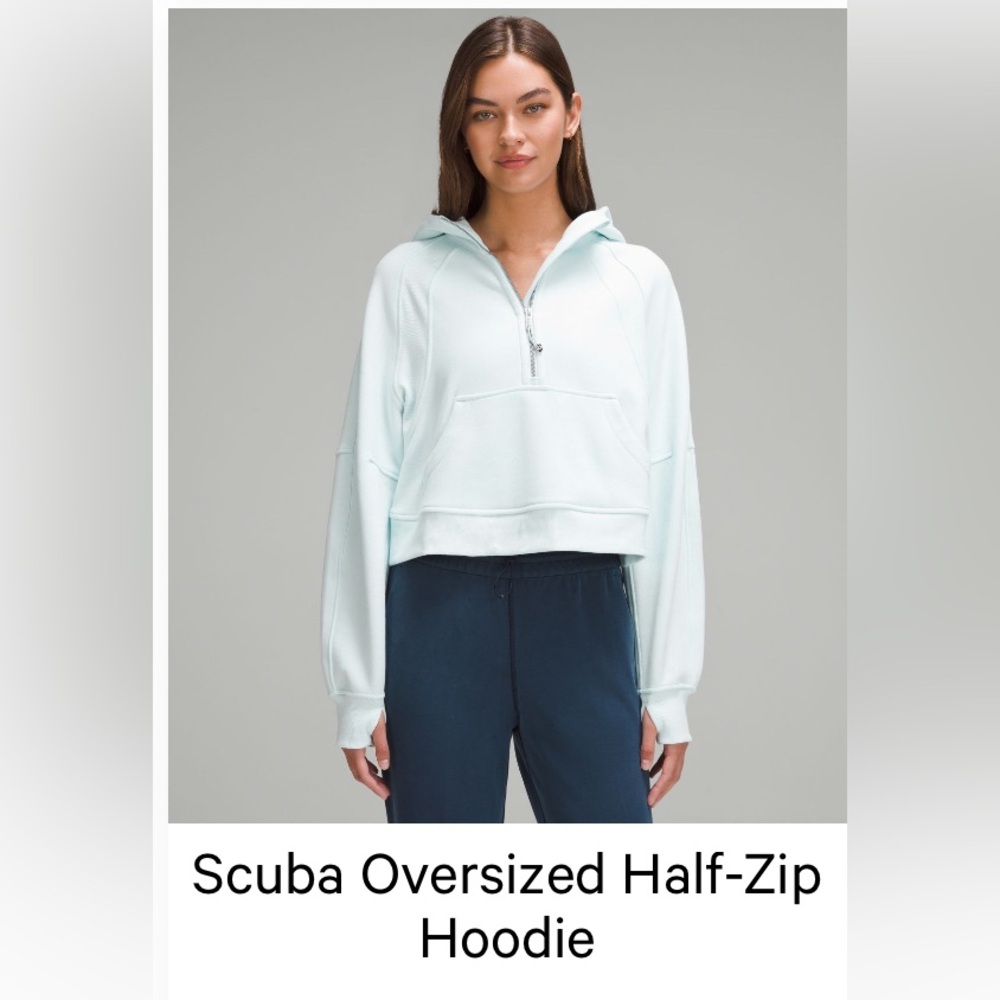 Lululemon Scuba Oversized Half-Zip Hoodie | Sheer Blue | Size XS/S